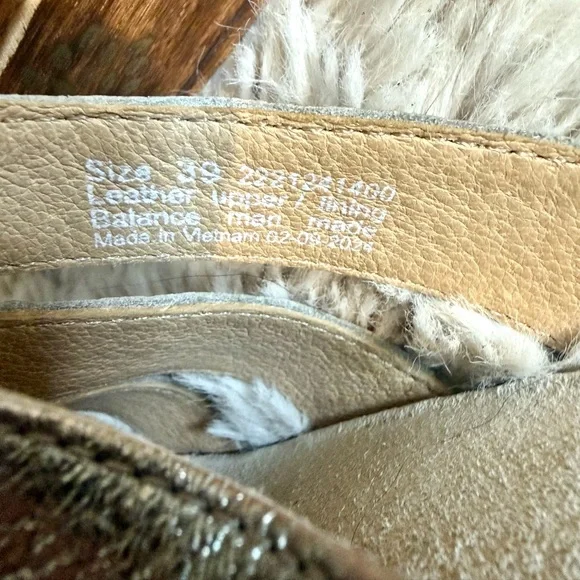 Dansko Lyndi Slide Sandal Womens EU 39 Platino Metallic Leather Wedge Platform - Picture 14 of 16